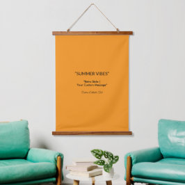 Tapiz Con Marco De Madera Textura Naranja Retro – Arte de Vibraciones Verani