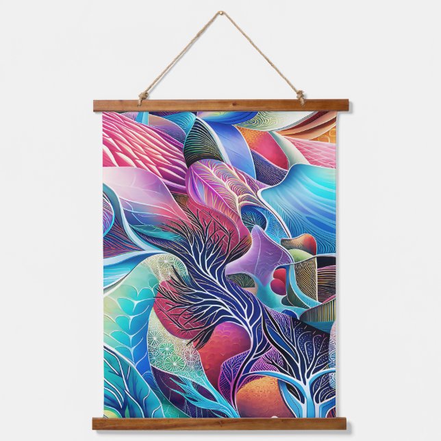 Tapiz Con Marco De Madera Texturas abstractas (Anverso)