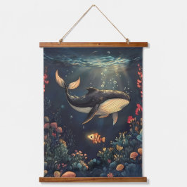 Tapiz Con Marco De Madera The Guardian of the Deep