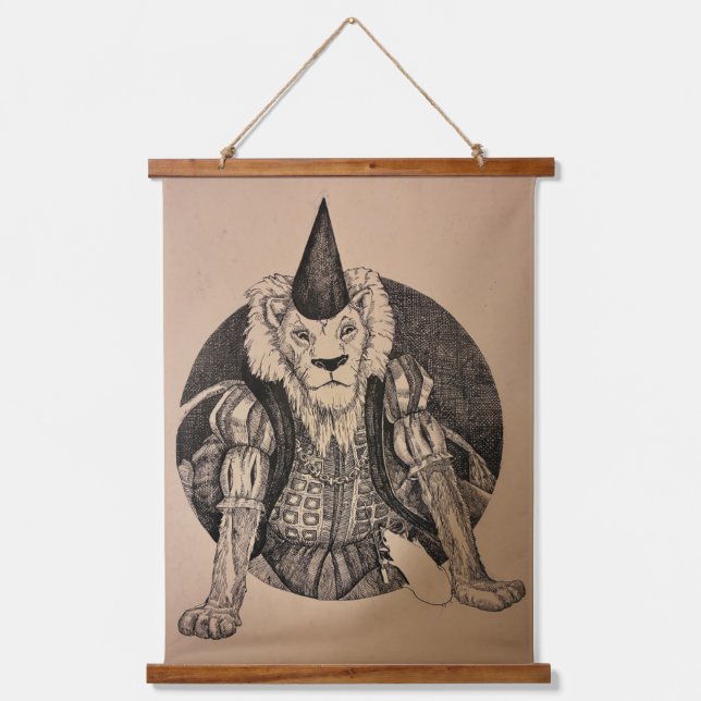 Tapiz Con Marco De Madera The Lion King (Anverso)