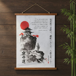 Tapiz Con Marco De Madera The Way of Karate - Wisdom of Gichin Funakoshi