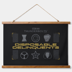 Tapiz Con Marco De Madera Thunderbolts*   Delincuentes Desechables