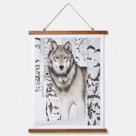 Tapiz Con Marco De Madera Timber Wolf