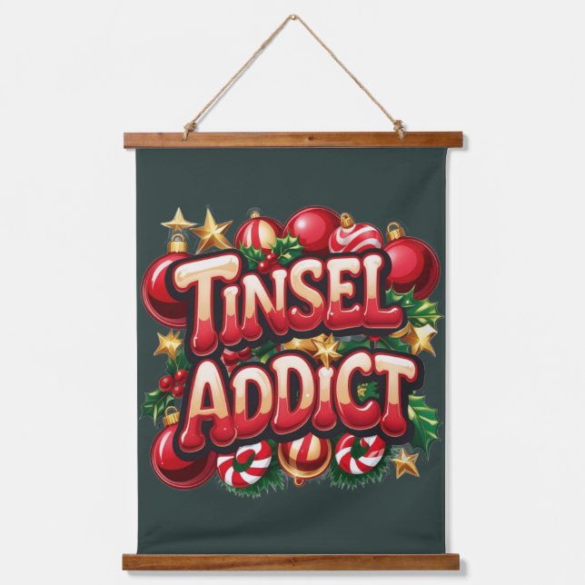 Tapiz Con Marco De Madera Tinsel Addict Fun (Anverso)