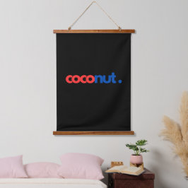 Tapiz Con Marco De Madera Tipografía de coco