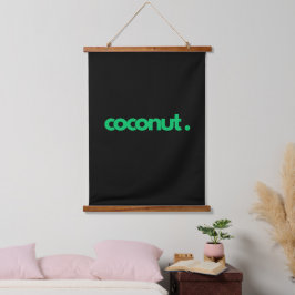 Tapiz Con Marco De Madera Tipografía de coco