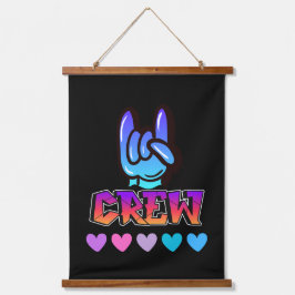 Tapiz Con Marco De Madera Tipografía de la tripulación