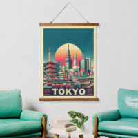 Tokyo Japón viajes RETRO regalos de skyline