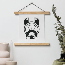 Tapiz Con Marco De Madera Tora Tiger Geometric Zodiac