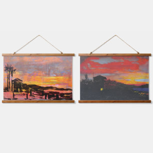 Tapiz Con Marco De Madera Torre de socorristas en doho"doheny st beach,