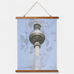 Tapiz Con Marco De Madera Torre de TV Fernsehturm Berlín, Alemania