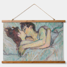 Tapiz Con Marco De Madera Toulouse-Lautrec - En La Cama, El Beso