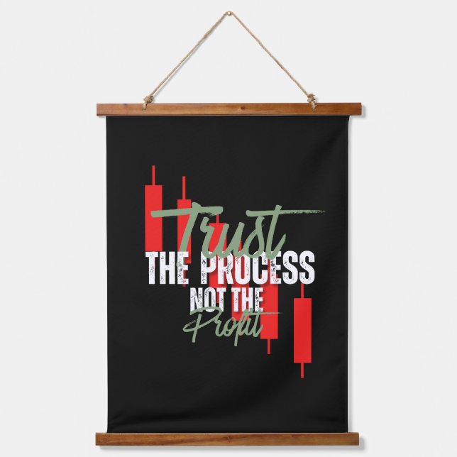 Tapiz Con Marco De Madera Trade Motivation | Trust | Self discipline (Anverso)