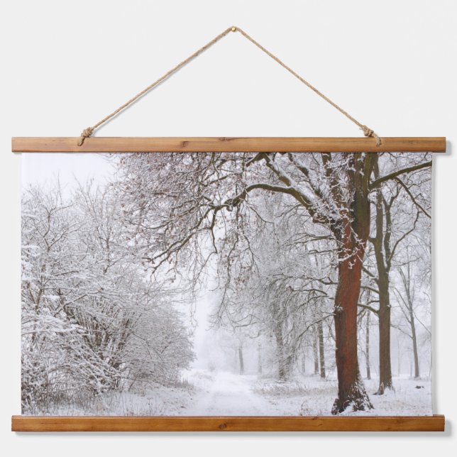 Tapiz Con Marco De Madera Tree Alley | Parque Stupinigi, Italia (Anverso )