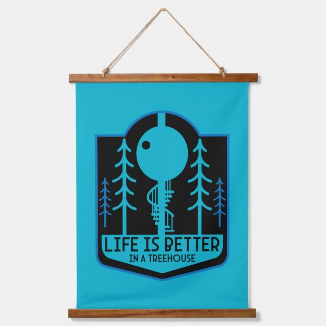 Tapiz Con Marco De Madera Treehouse Homes (Anverso)