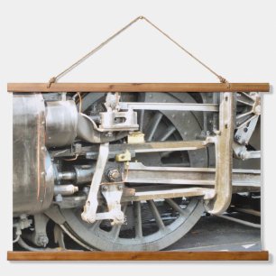 TAPIZ CON MARCO DE MADERA TRENES DE VAPOR