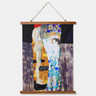 Tapiz Con Marco De Madera Tres Edades de Vida, Gustav Klimt