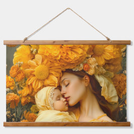 Tapiz Con Marco De Madera Tributo A Las Mamás