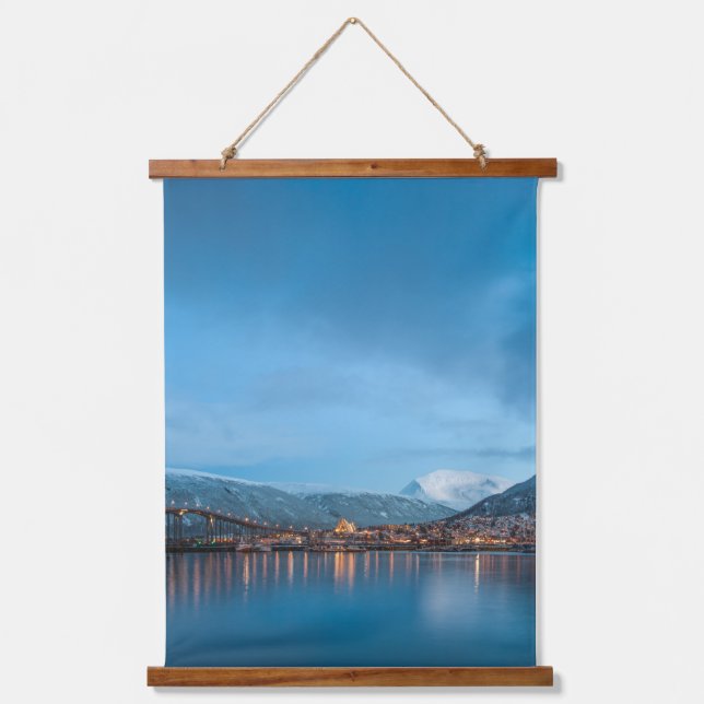 Tapiz Con Marco De Madera Tromso Noruega (Anverso)
