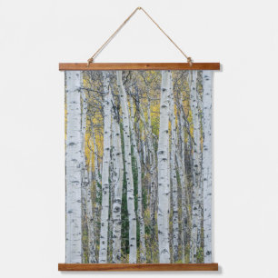 Tapiz Con Marco De Madera Troncos de árbol de álamo   Aspen, Colorado