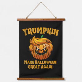 Tapiz Con Marco De Madera Trumpkin vuelve a hacer de Halloween una gran nove