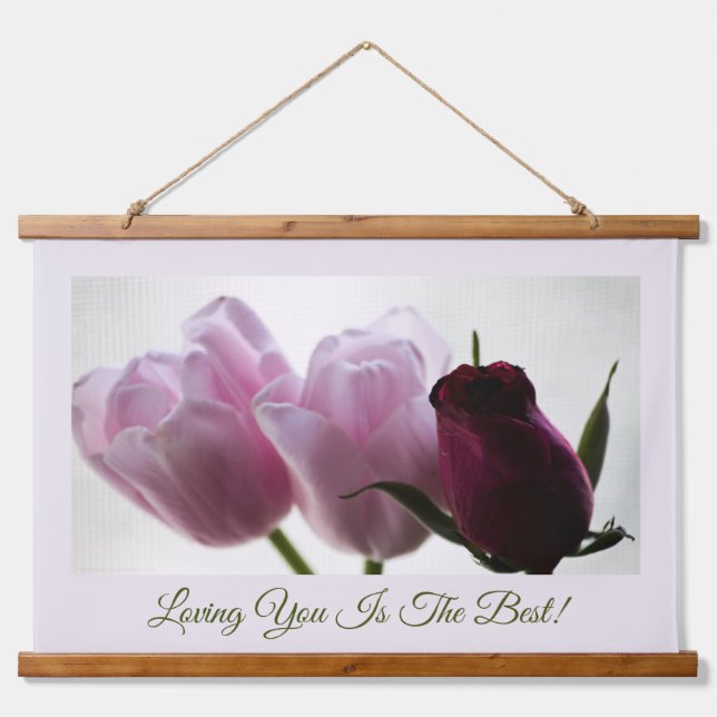 Tapiz Con Marco De Madera Tulipanes 3258 (Anverso )