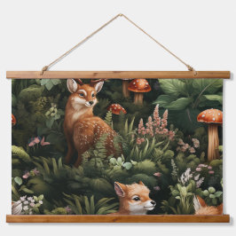 Tapiz Con Marco De Madera Twilight Forest Friends Botanical