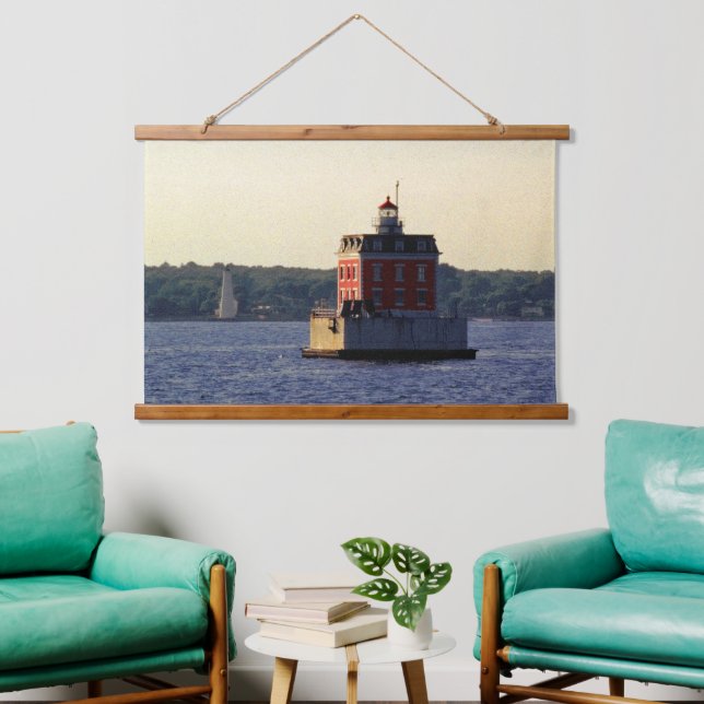 Tapiz Con Marco De Madera Two Sentinels of New London (Sala de estar)