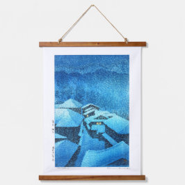 Tapiz Con Marco De Madera ukiyoe - hasui - m04 - Primavera caliente de Hatao