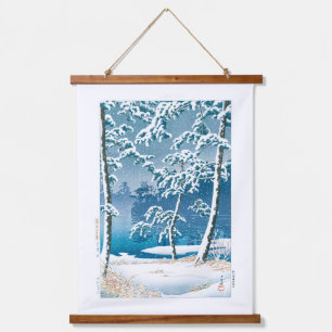 Tapiz Con Marco De Madera ukiyoe - hasui - Nº 13 Senzoku Pond -