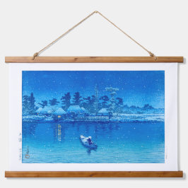Tapiz Con Marco De Madera ukiyoe - hasui - No.21 La aldea de Ushibori -