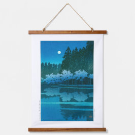 Tapiz Con Marco De Madera ukiyoe - hasui - Noche de primavera n° 19 en Inoka