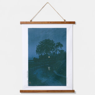 Tapiz Con Marco De Madera ukiyoe - hasui - río No. 45 Minuma en Omiya -