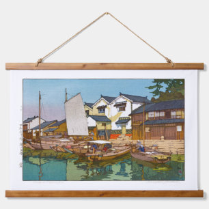 Tapiz Con Marco De Madera ukiyoe - Yoshida - 05 - Kura en Tomonoura -