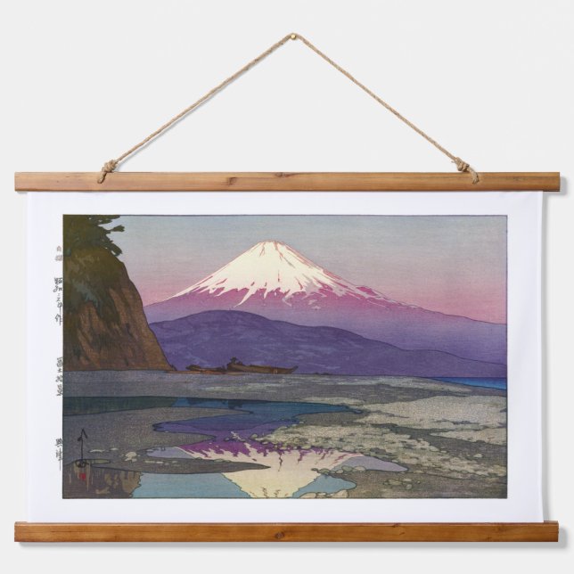 Tapiz Con Marco De Madera ukiyoe - Yoshida - 08 - Okitsu - (Anverso )