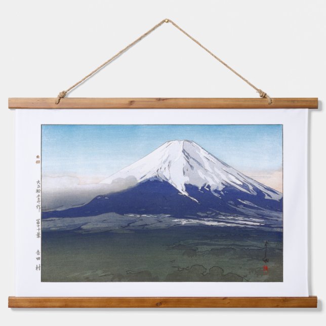 Tapiz Con Marco De Madera ukiyoe - Yoshida - 09 - Yoshida Village- (Anverso )