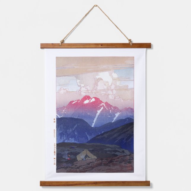 Tapiz Con Marco De Madera ukiyoe - Yoshida - 10 - Mañana en el monte Tsurugi (Anverso)