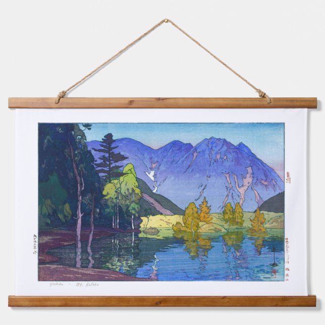 Tapiz Con Marco De Madera ukiyoe - Yoshida - 11 - Monte Hodaka - (Anverso )