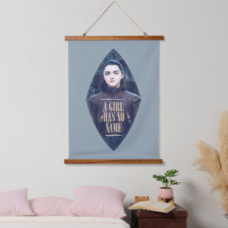 Tapiz Con Marco De Madera "Un Chica no tiene nombre" Gráfico de Arya Stark