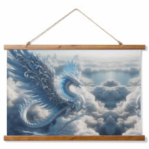 Un dragón asombroso rodeado de nubes