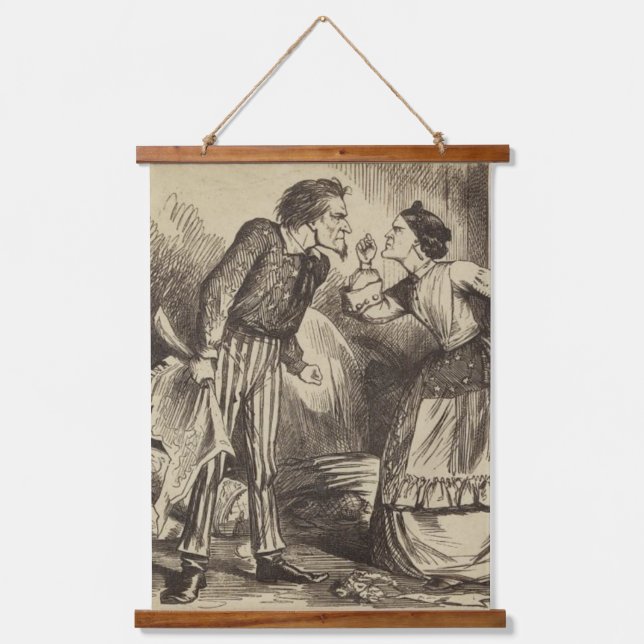 Tapiz Con Marco De Madera Un Quarrel (Anverso)