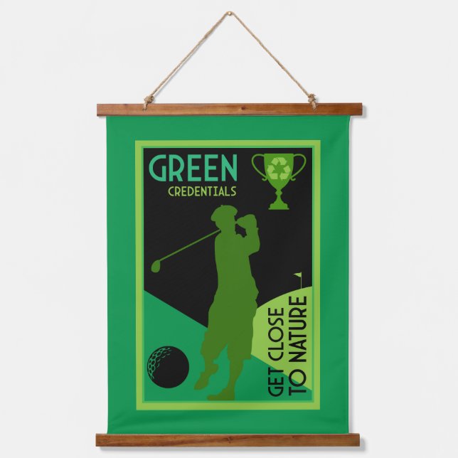 Tapiz Con Marco De Madera Un regalo de golf original (Anverso)
