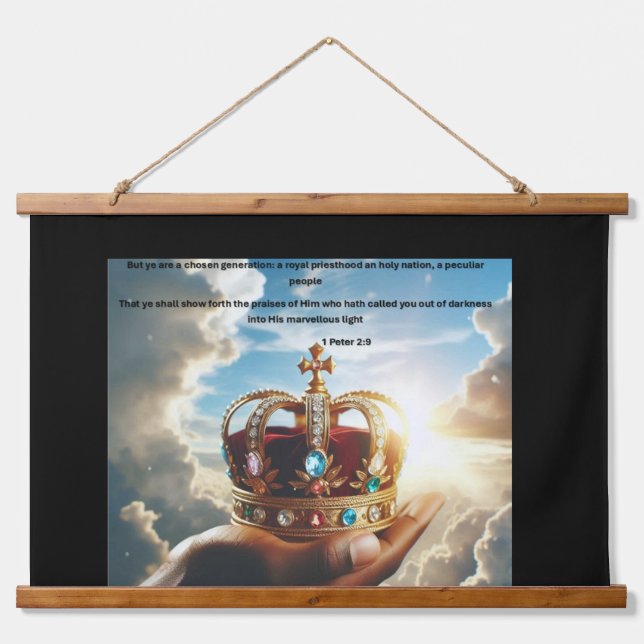 TAPIZ CON MARCO DE MADERA UNA GENERACIÓN ELEGIDA (Anverso )