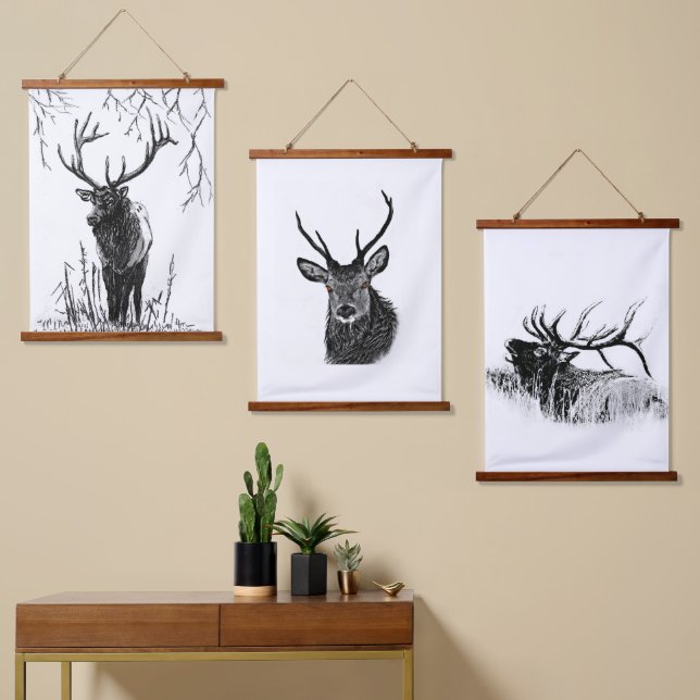 Tapiz Con Marco De Madera Ungulati (Asimétrico)