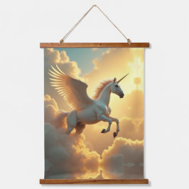Tapiz Con Marco De Madera unicorn 26"x36" vertical (vertical), un panel