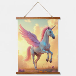 Tapiz Con Marco De Madera unicorn Wood Topped Wall Tapestry One Panel