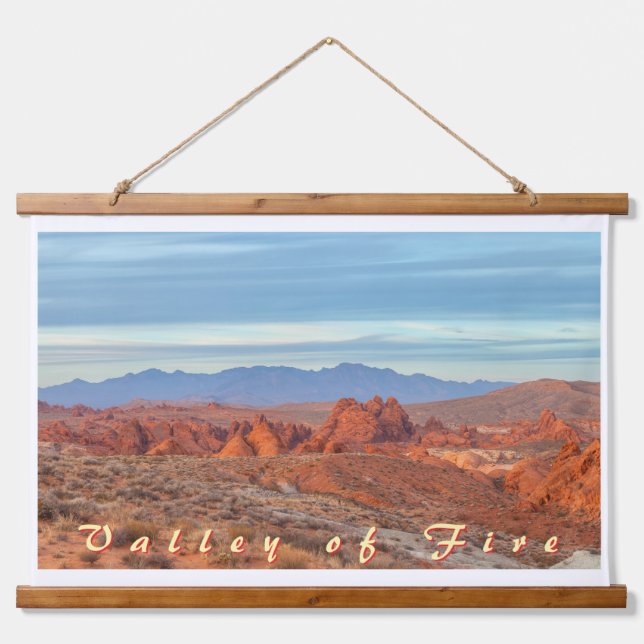 Tapiz Con Marco De Madera Valle del Fuego en Dusk (Anverso )