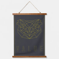 Valor de búho de origami amarillo poster autocuida