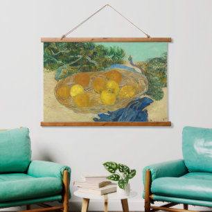 Tapiz Con Marco De Madera Van Gogh Naranjas De La Vida Lemons Vieja Madera D