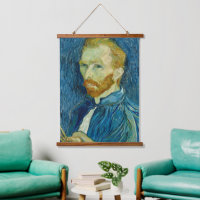 Van Gogh Self Retrato Famoso Muro de Madera de Art
